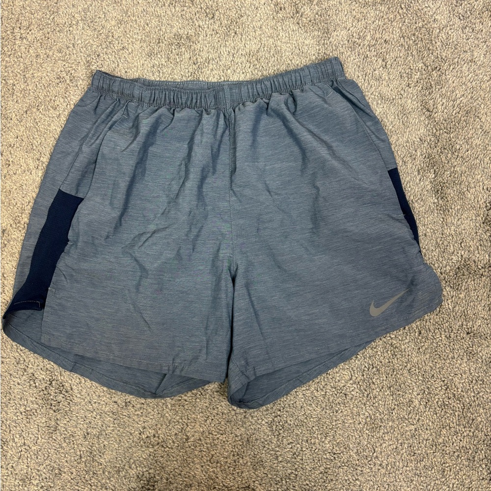Nike Challenger Running Shorts Mens Small Blue Swoosh‎ Logo